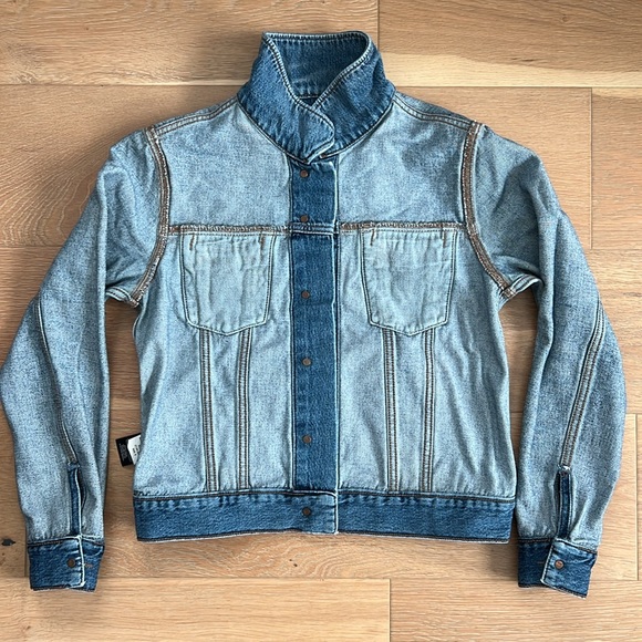 J Brand Jeans Denim Collared Jacket Size Small - Picture 7 of 10